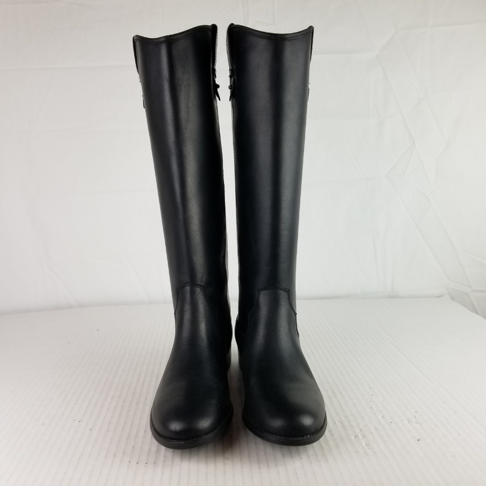 NIB Frye Sz 8 Black Leather Tall Boots $160 - Picture 2 of 8